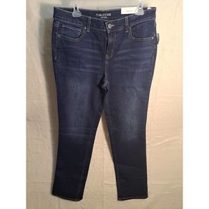 Maurices M Jeans Straight Mid rise Size 14 Long Blue Women’s NWT